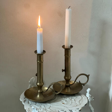 Candlestick, set of 2 pcs, Brass, France, 20th century.