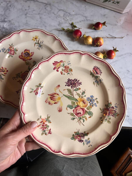 Набор из 2 подставок для торта, Ironstone, Longchamp, Франция, 20 век
