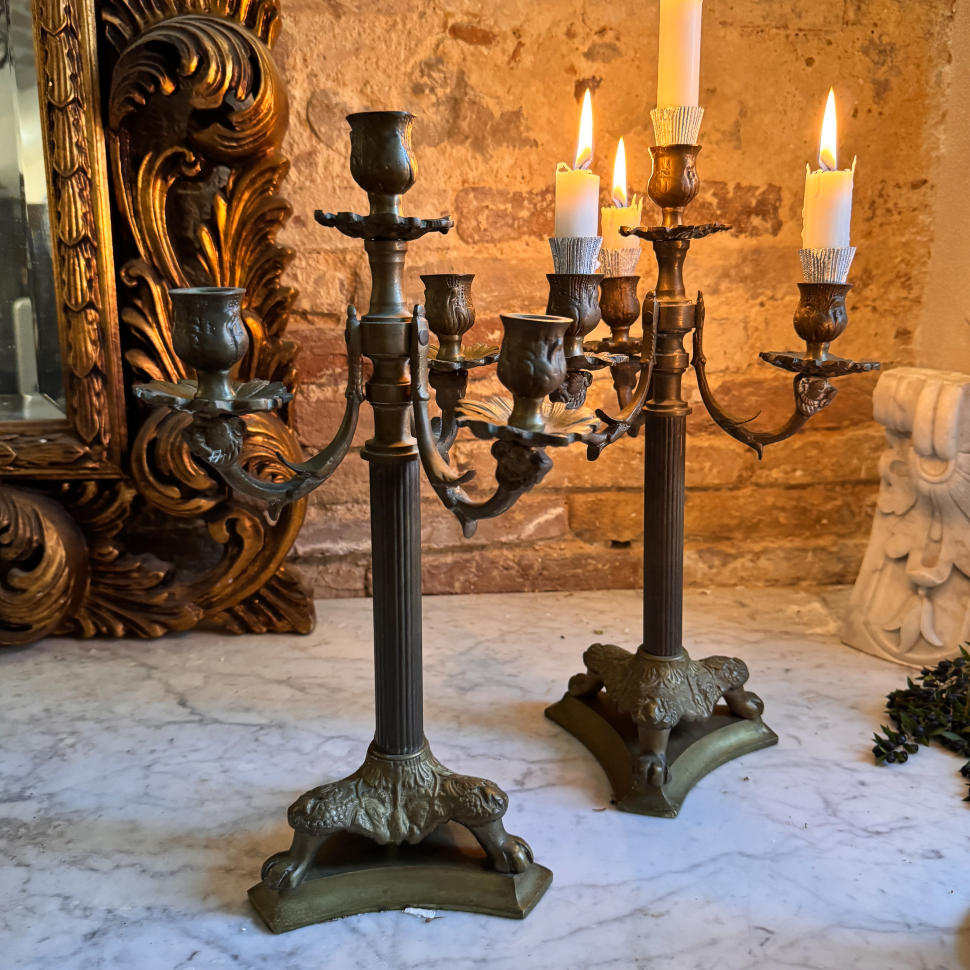 Пара канделяб, бронза, Франция, около 1880–1900 гг.