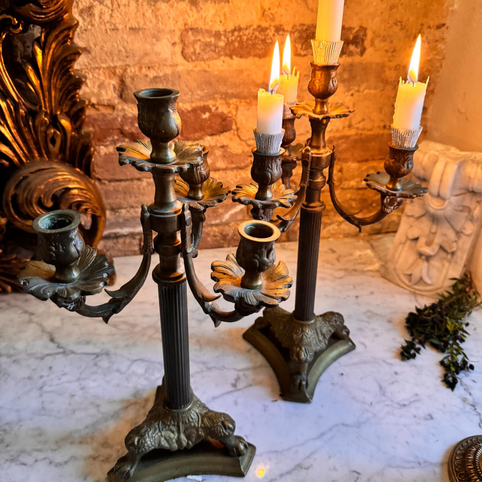 Пара канделяб, бронза, Франция, около 1880–1900 гг.