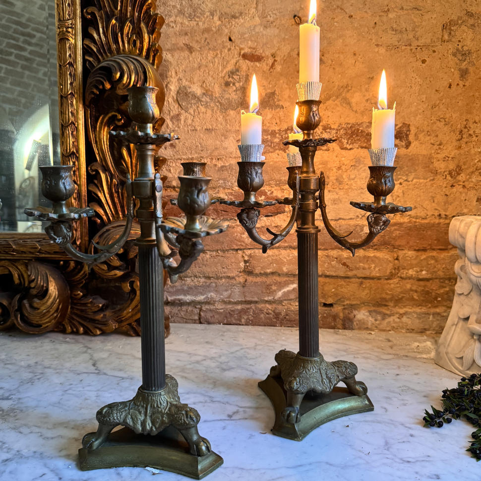 Пара канделяб, бронза, Франция, около 1880–1900 гг.