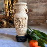 Chinoiserie Vase Alabaster and Ivory