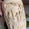 Chinoiserie Vase Alabaster and Ivory