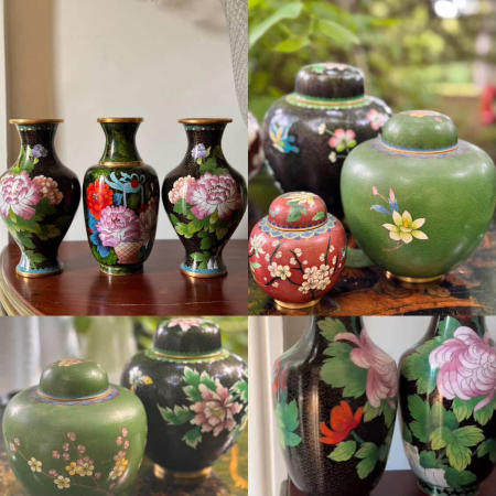 6 vases 