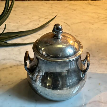 Sugar bowl Ercuis silver plated France