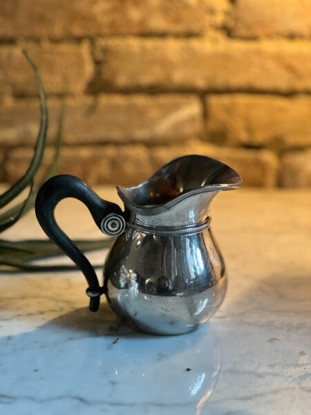 Milk jug with "necklace" 100 ml silver plated mid-20th century England