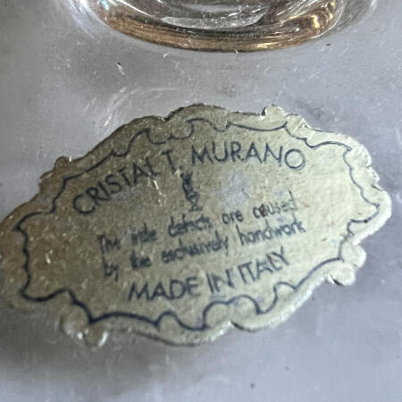 Набор из двух бонбоньерок Cristal Murano Италия