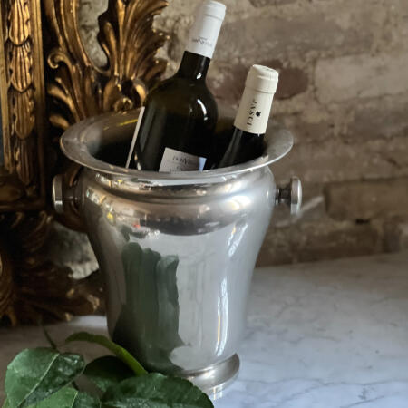 Silverplated wine bottle bucket Italy