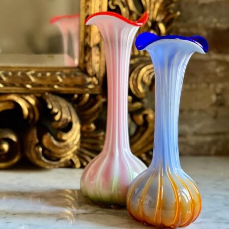 Vase set 2 pieces Murano Italy