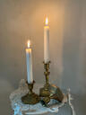 Candlestick, set of 3, Brass, France, late 19th century.