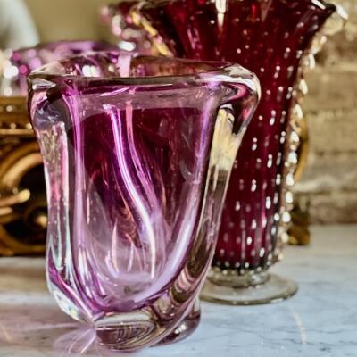 Vase, crystal, Val Saint Lambert, Belgium, 1950s