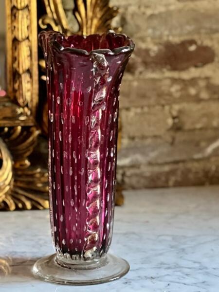 Barovier & Toso Murano vase with gold flecks Italy