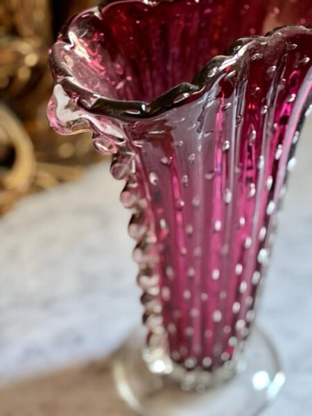 Barovier & Toso Murano vase with gold flecks Italy