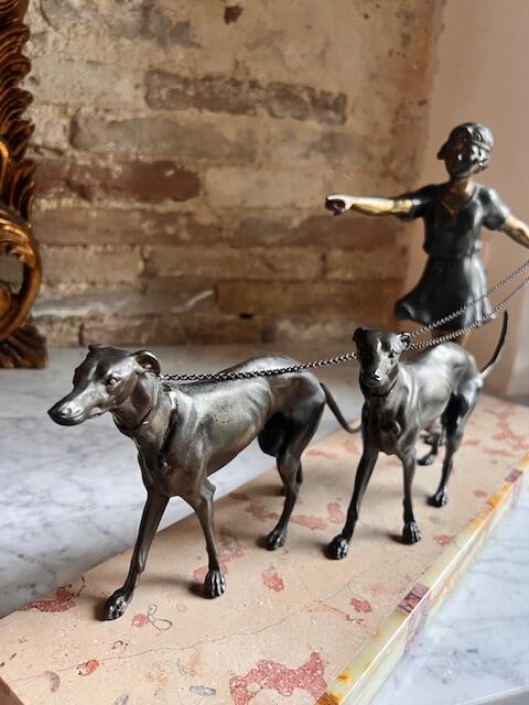 Скульптура Жоржа Максима, сплав и мрамор, Франция, около 1920-х гг.