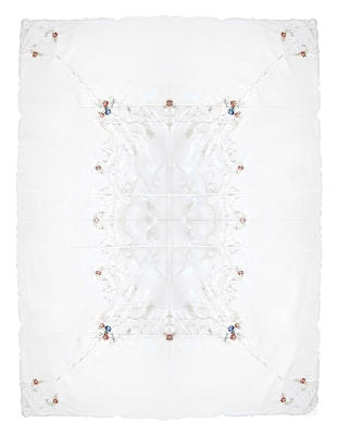 Большая банкетная скатерть с вышивкой + 6 салфеток