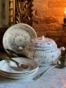 Blue onion set 12 items (tureen + 8 pieces of plates + 2 pieces)