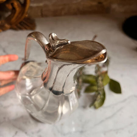 Jug decanter with metal lid, Italy markdown 