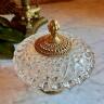 Vase with lid crystal glass and gilding Italy