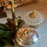 Vase with lid crystal glass and gilding Italy