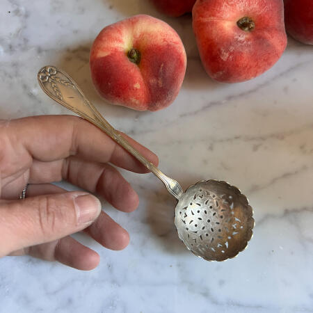 Spoon, Sugar sifter, Silver plated, France, 19th century