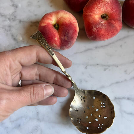 Spoon, Sugar sifter, Silver plated, France, 19th century