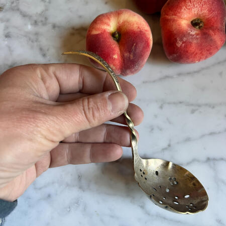 Spoon, Sugar sifter, Silver plated, France, 19th century