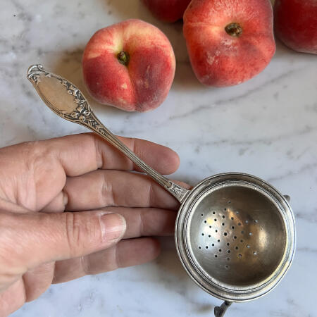 Filter spoon, Silver plated, France, 19th century