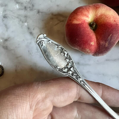 Filter spoon, silver plated, France, 19th century