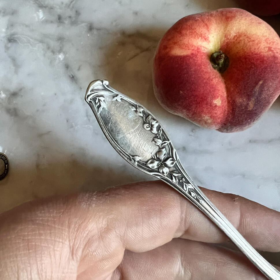 Filter spoon, silver plated, France, 19th century