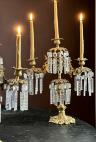 Подсвечник Жирандоль Викторианская эпоха бронза хрусталь