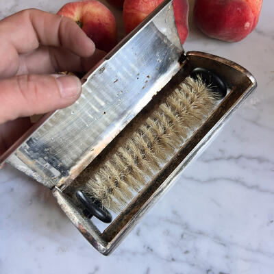 Crumb sweeper, silverplated, France, early 20th century