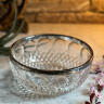 Bowl Salad bowl crystal with silver plated metal