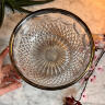 Bowl Salad bowl crystal with silver plated metal