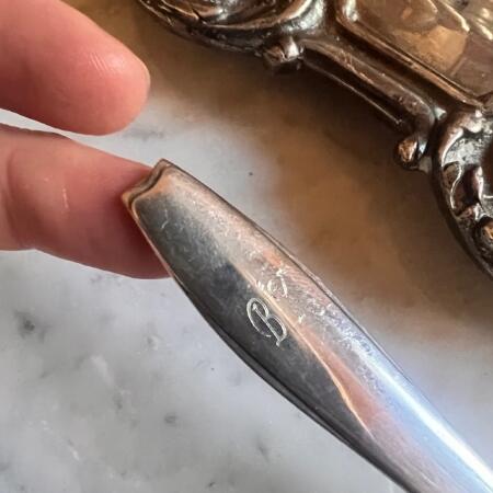 Ситечко ложка дуршлаг серебро Испания  