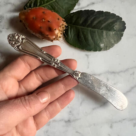 Butter  spreader knife sterling silver Amston Champlain 1915