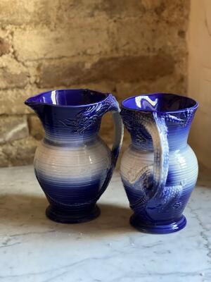 Pitcher, Glazed Ceramic, 20 cm, 1L, England, early 20th century