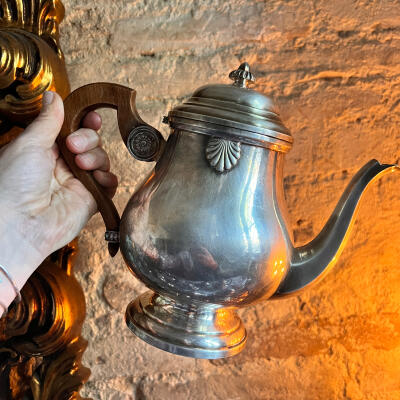 Teapot, silver plated, MV, France, 19th century