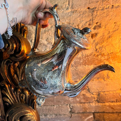 Заварочный чайник, посеребренный, James Dixon &amp; Sons, Англия, конец XIX века