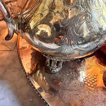 Silver-plated teapot, England, 19th century