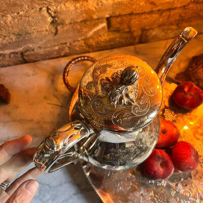 Заварочный чайник, посеребренный, James Dixon &amp; Sons, Англия, конец XIX века