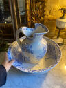 Set antique pitcher and bath basin