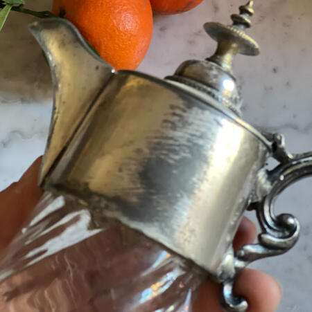 Jug decanter with metal lid, Italy markdown