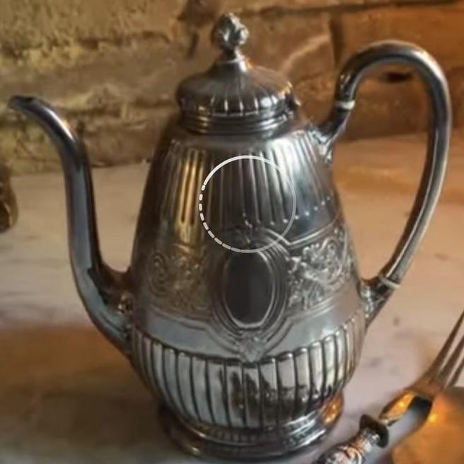 Silver coffer pot