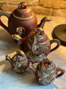 Teapot 2 ps, dragonware, year of the dragon, geisha, Japan