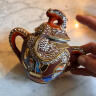 Teapot sugar bowl set, dragonware, year of the dragon, geisha, Japan